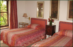 The Orange bedroom at 3Falls farm
