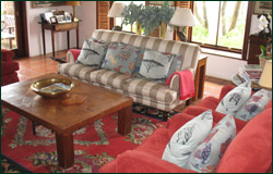 Main living room at  3Falls farm main house