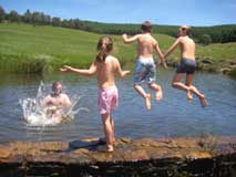 three falls farm river swimming